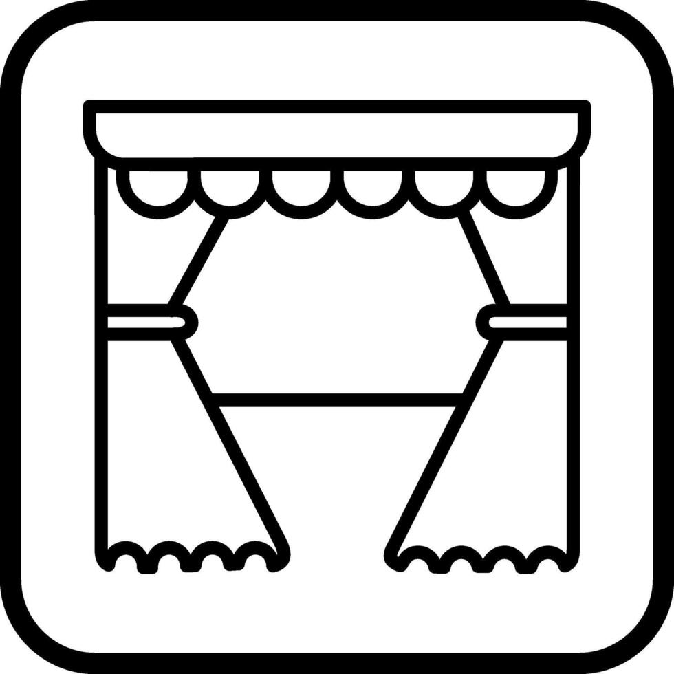 Curtains Vector Icon