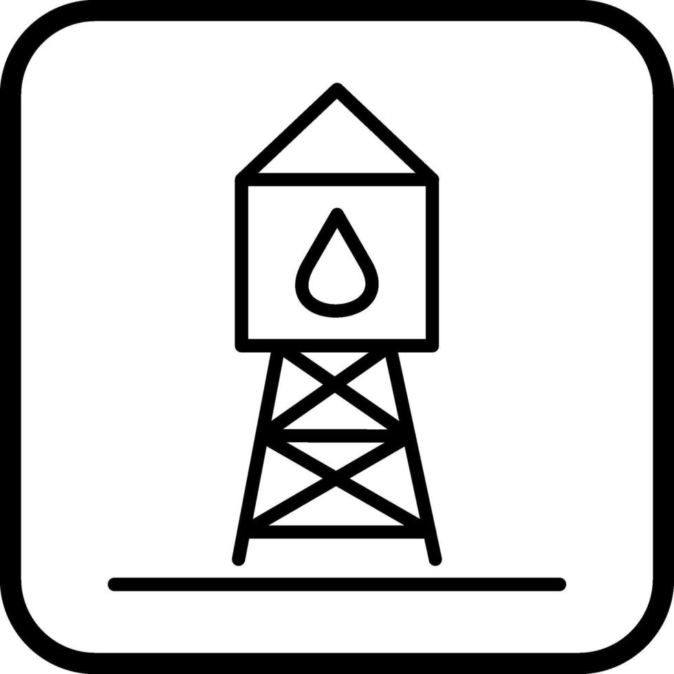 icono de vector de torre de agua