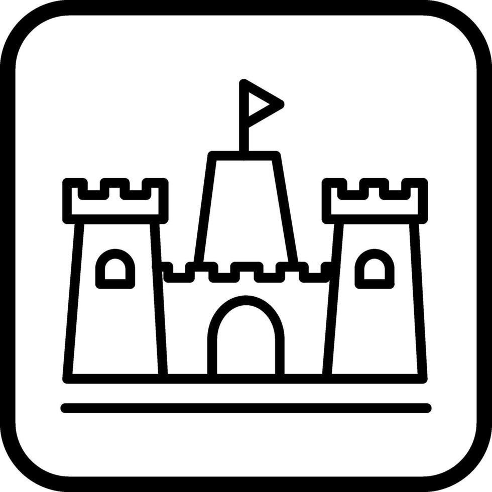 icono de vector de castillo de arena