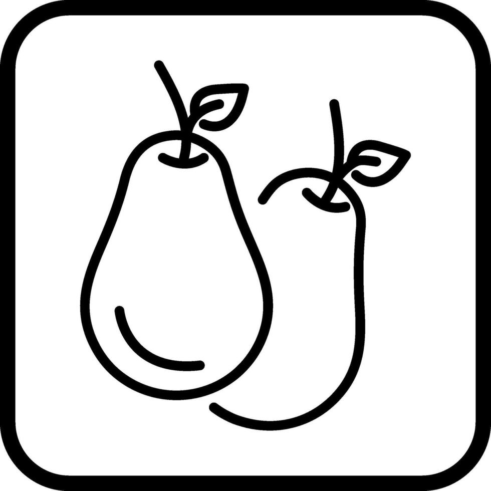 icono de vector de aguacate