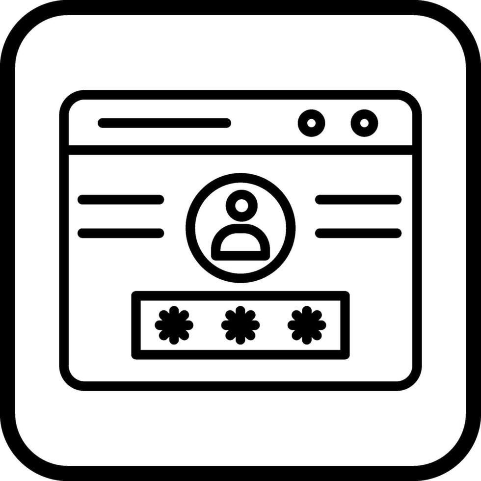 Web login Vector Icon