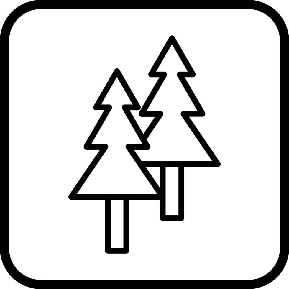 icono de vector de árbol de pino