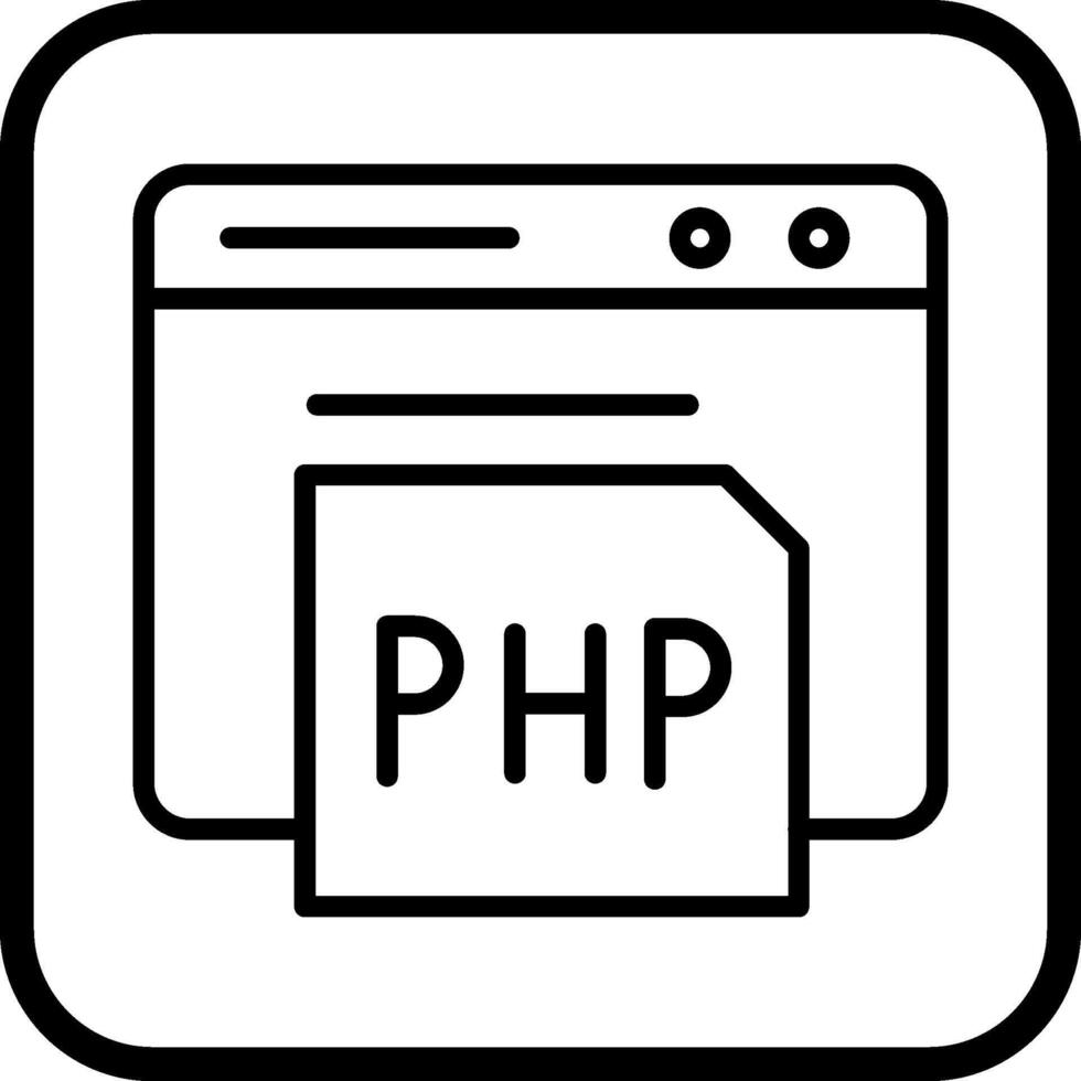 icono de vector de php