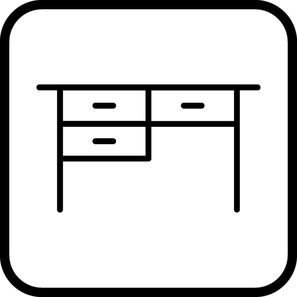 mesa con cajones ii vector icono