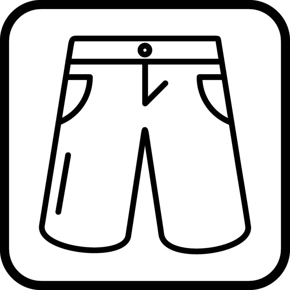 icono de vector de pantalones cortos