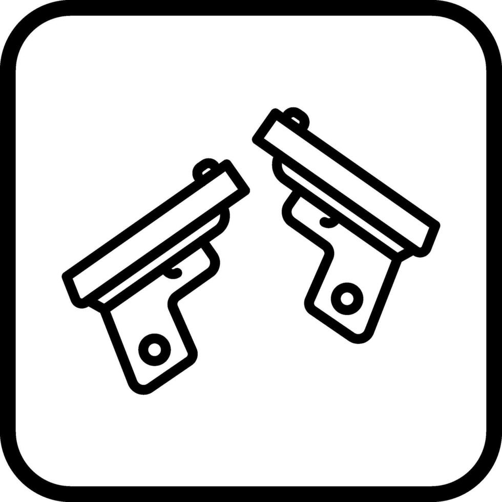 Two Guns Vector Icon