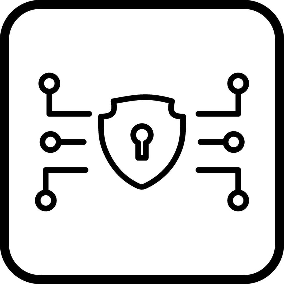 icono de vector de seguridad de datos