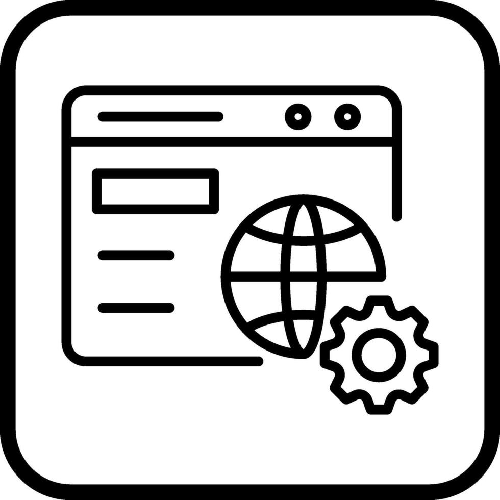 Browser Setting Vector Icon