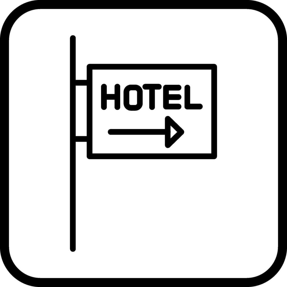 icono de vector de signo de hotel