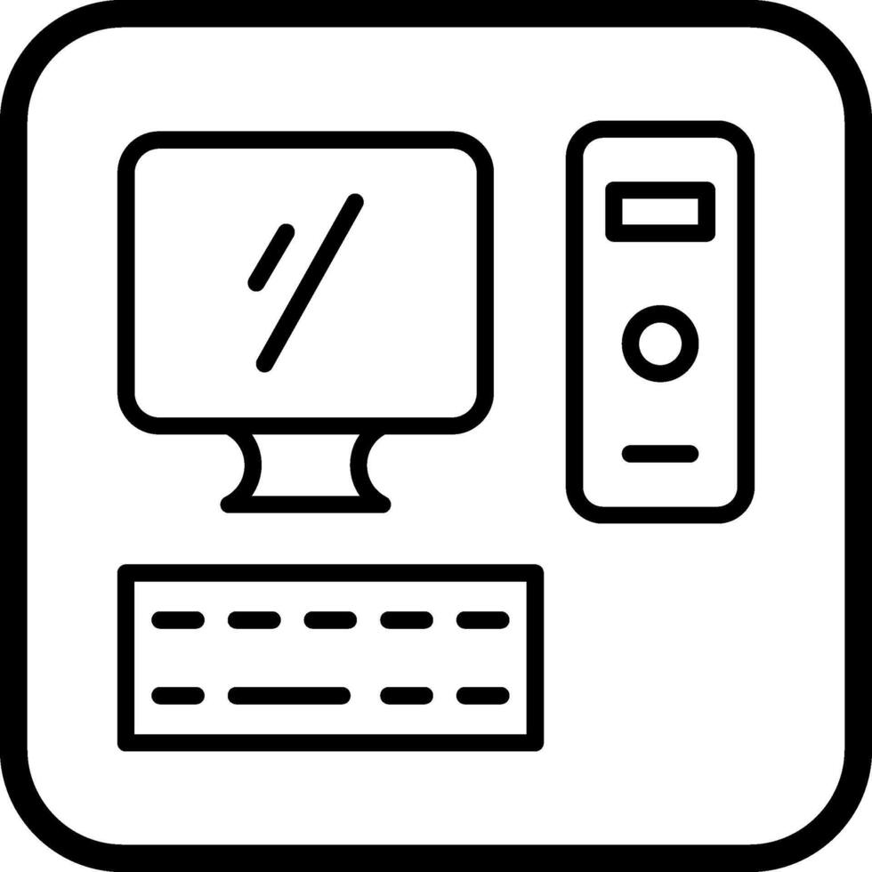 icono de vector de computadora