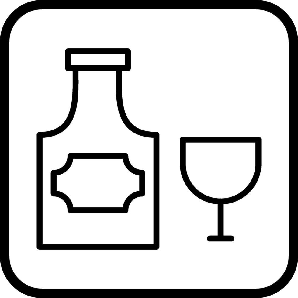 Bottle of Rum Vector Icon