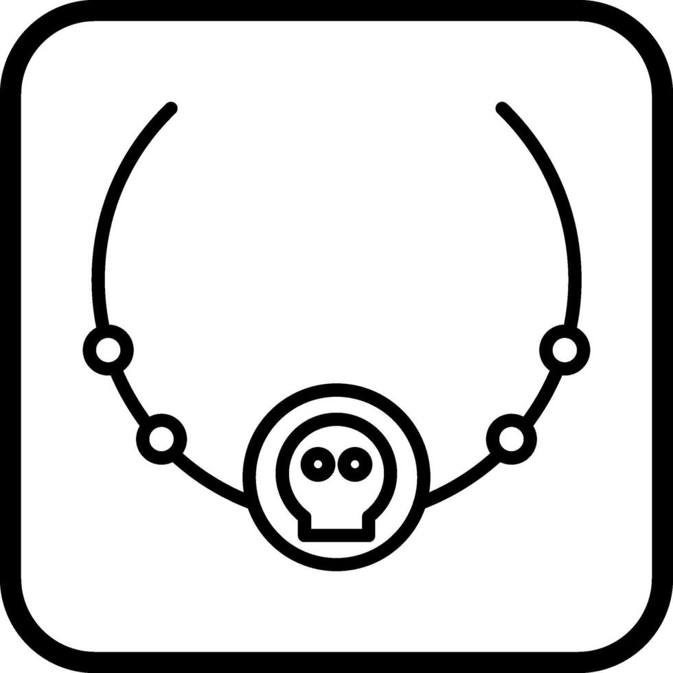 icono de vector de collar pirata