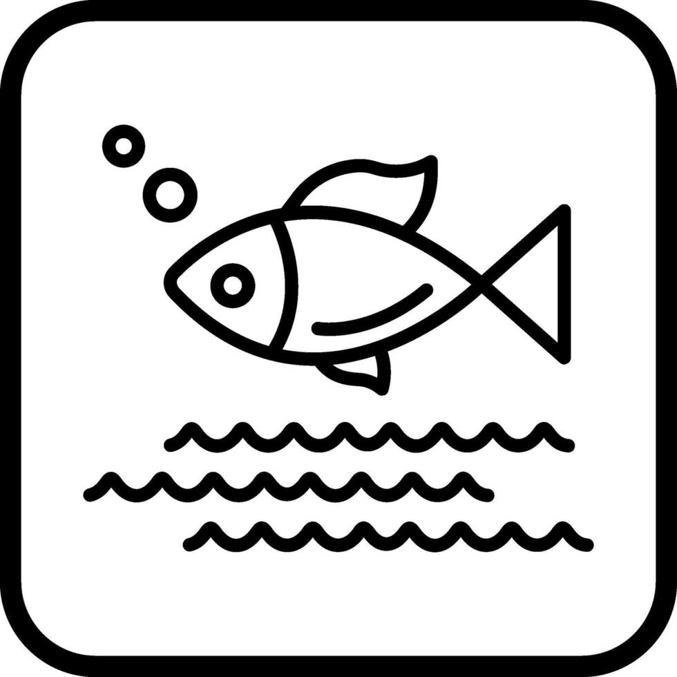 icono de vector de pescado