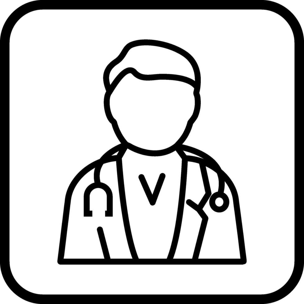 masculino médico vector icono