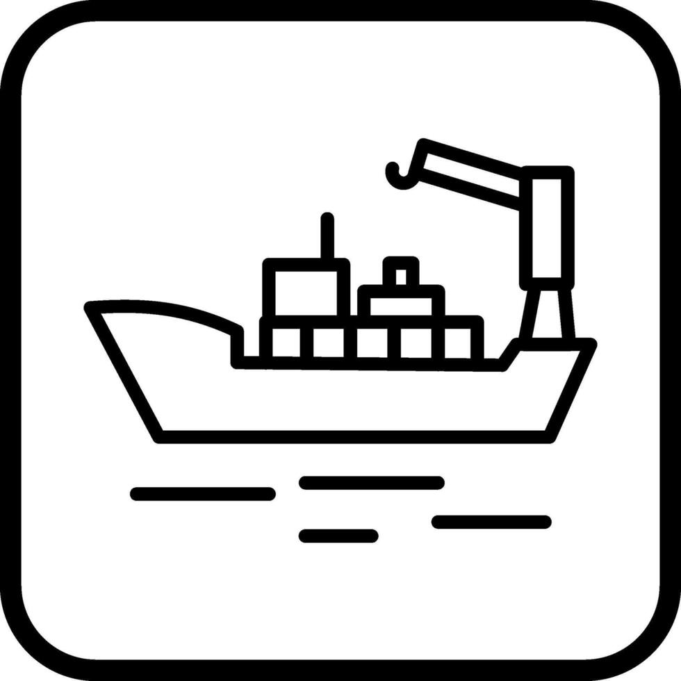 Cargo Ship II Vector Icon