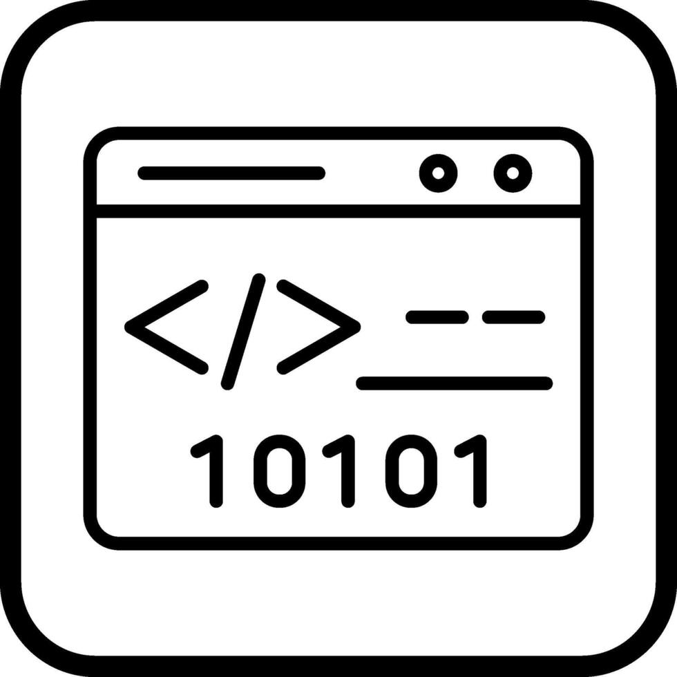 binario sitio web vector icono