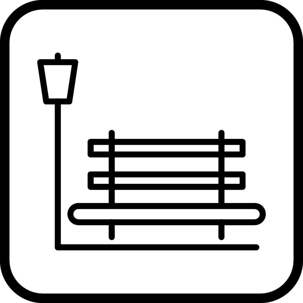 Relaxation Bench Vector Icon