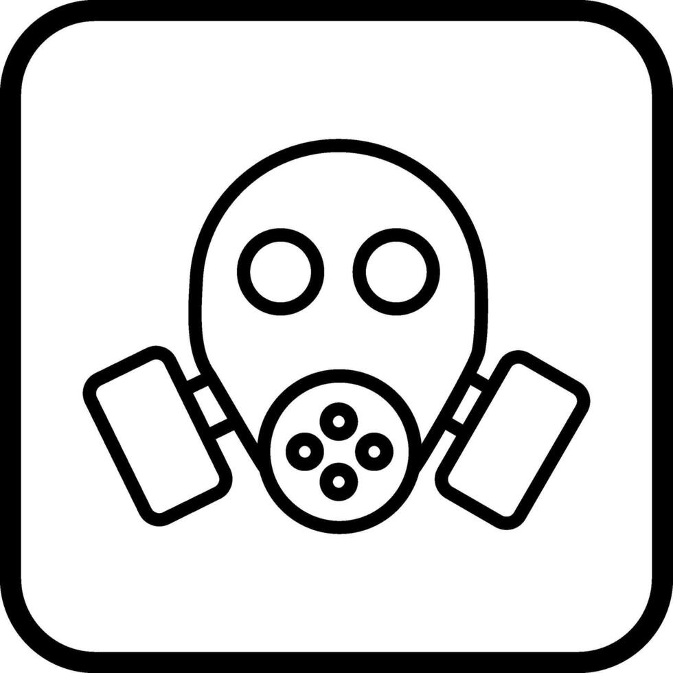 icono de vector de máscara de gas