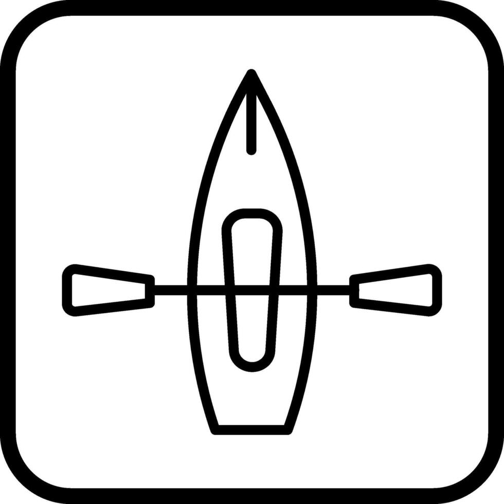 icono de vector de kayak