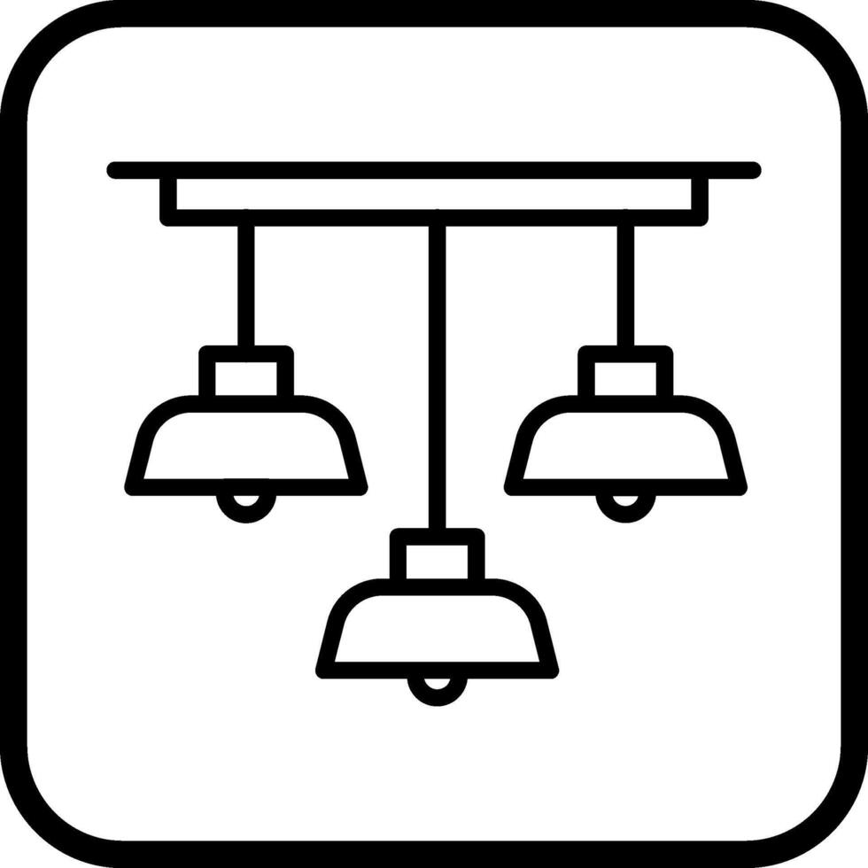 icono de vector de luz de techo