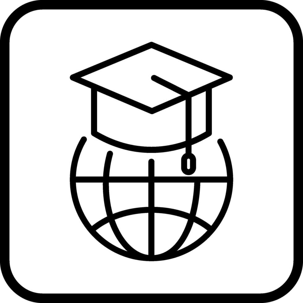 icono de vector de educación global