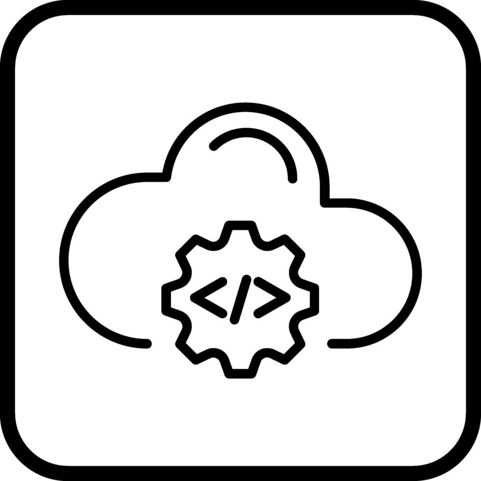 Cloud Coding Vector Icon