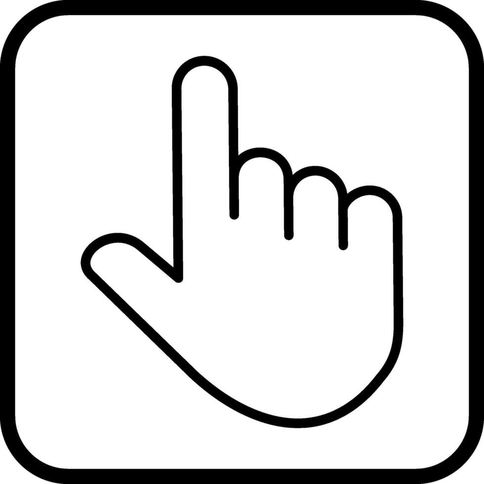 Raised Finger Vector Icon