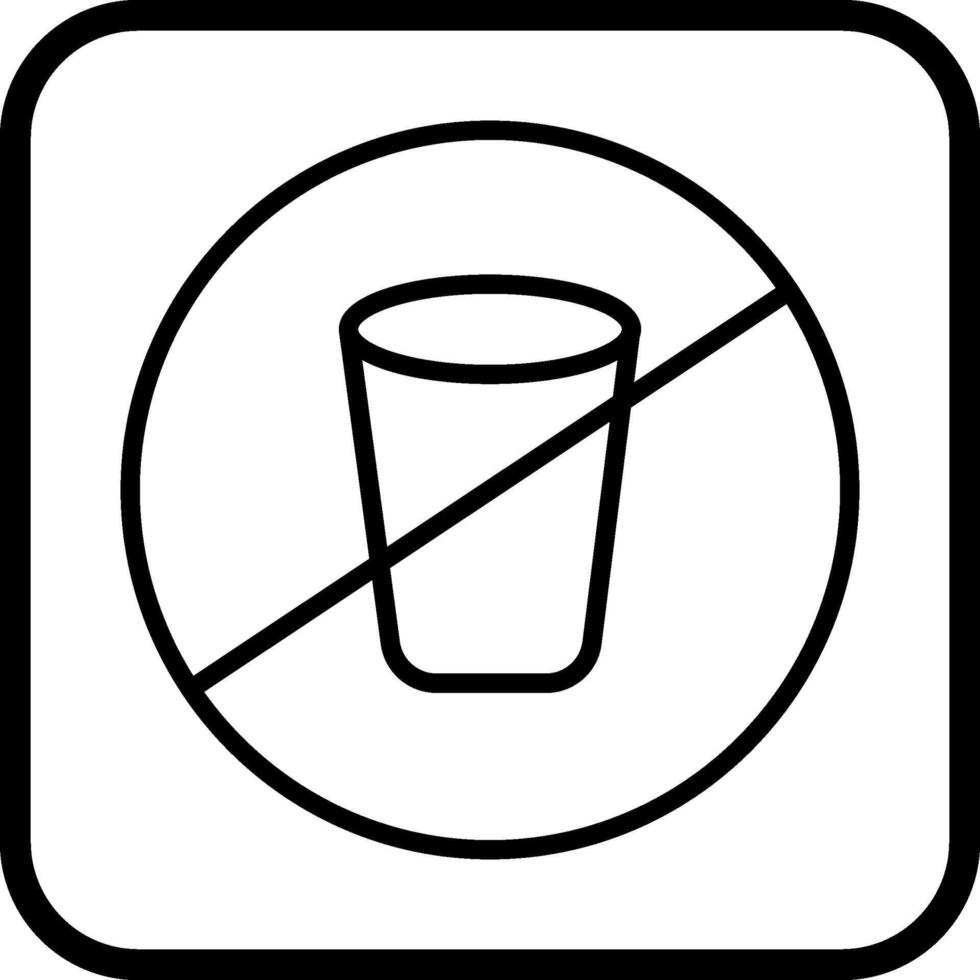 No Drinks Vector Icon