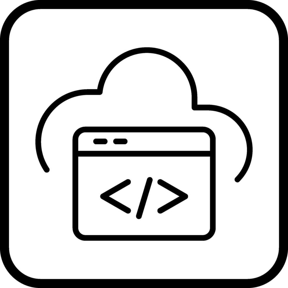 Cloud Coding Vector Icon