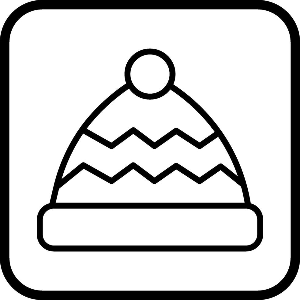 icono de vector de sombrero de invierno