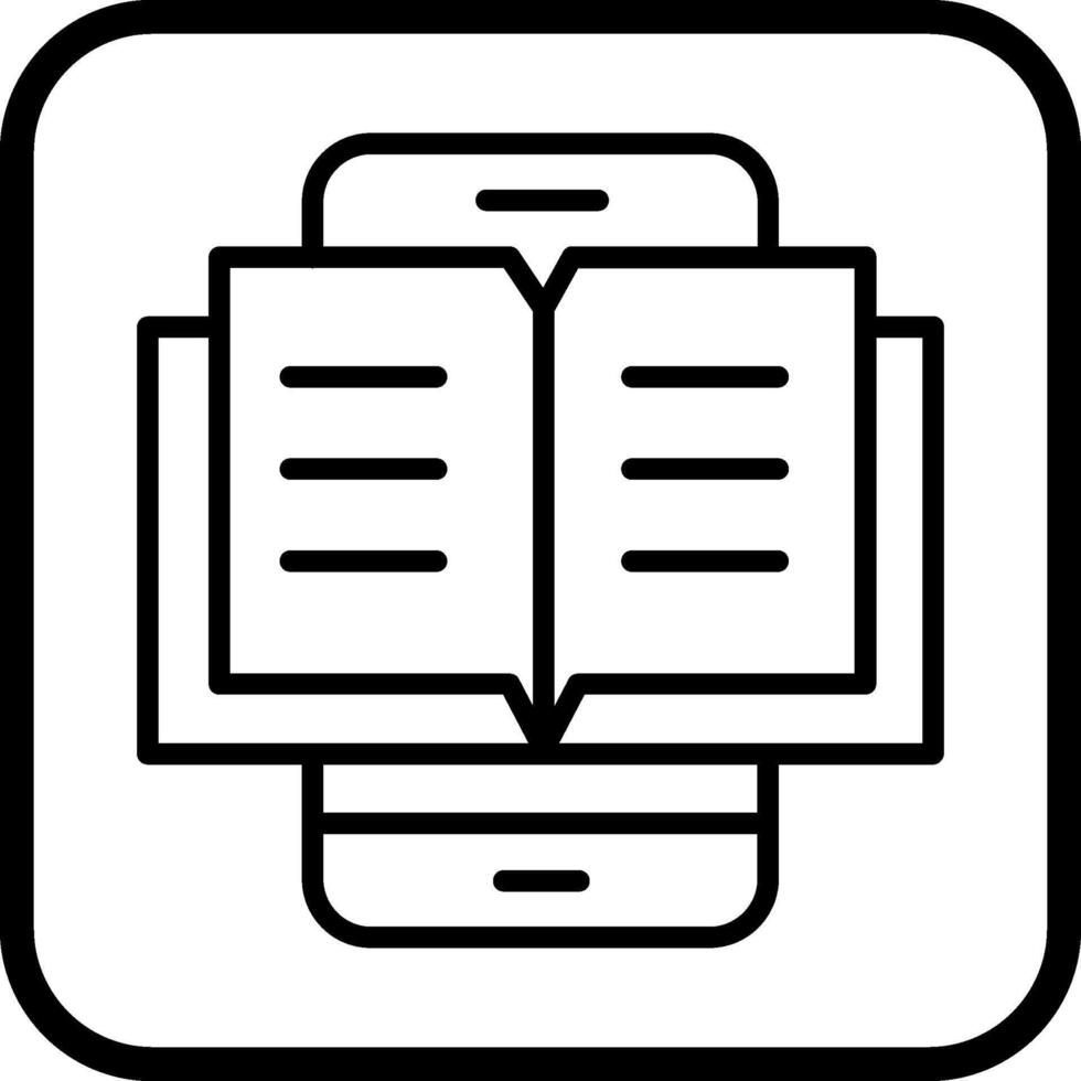 icono de vector de libro electrónico