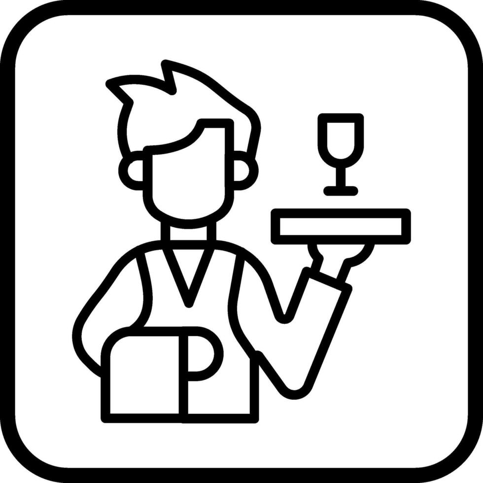 Waiter Vector Icon
