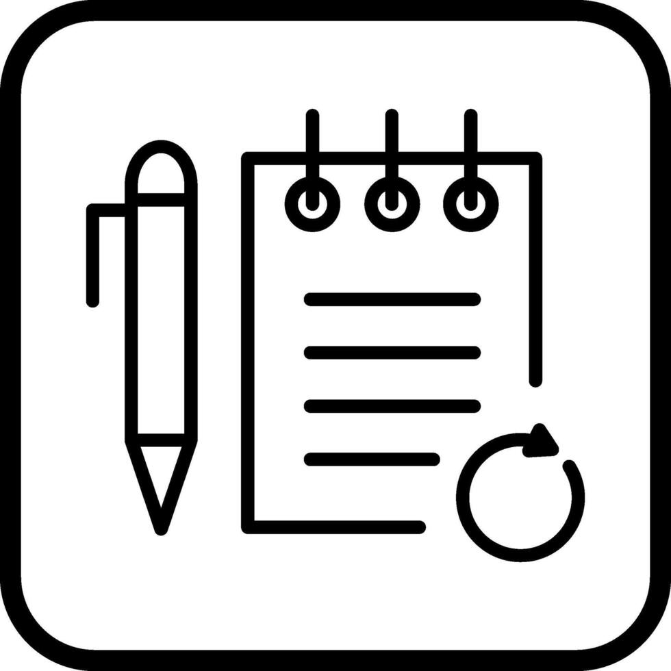 icono de vector de notas revisadas