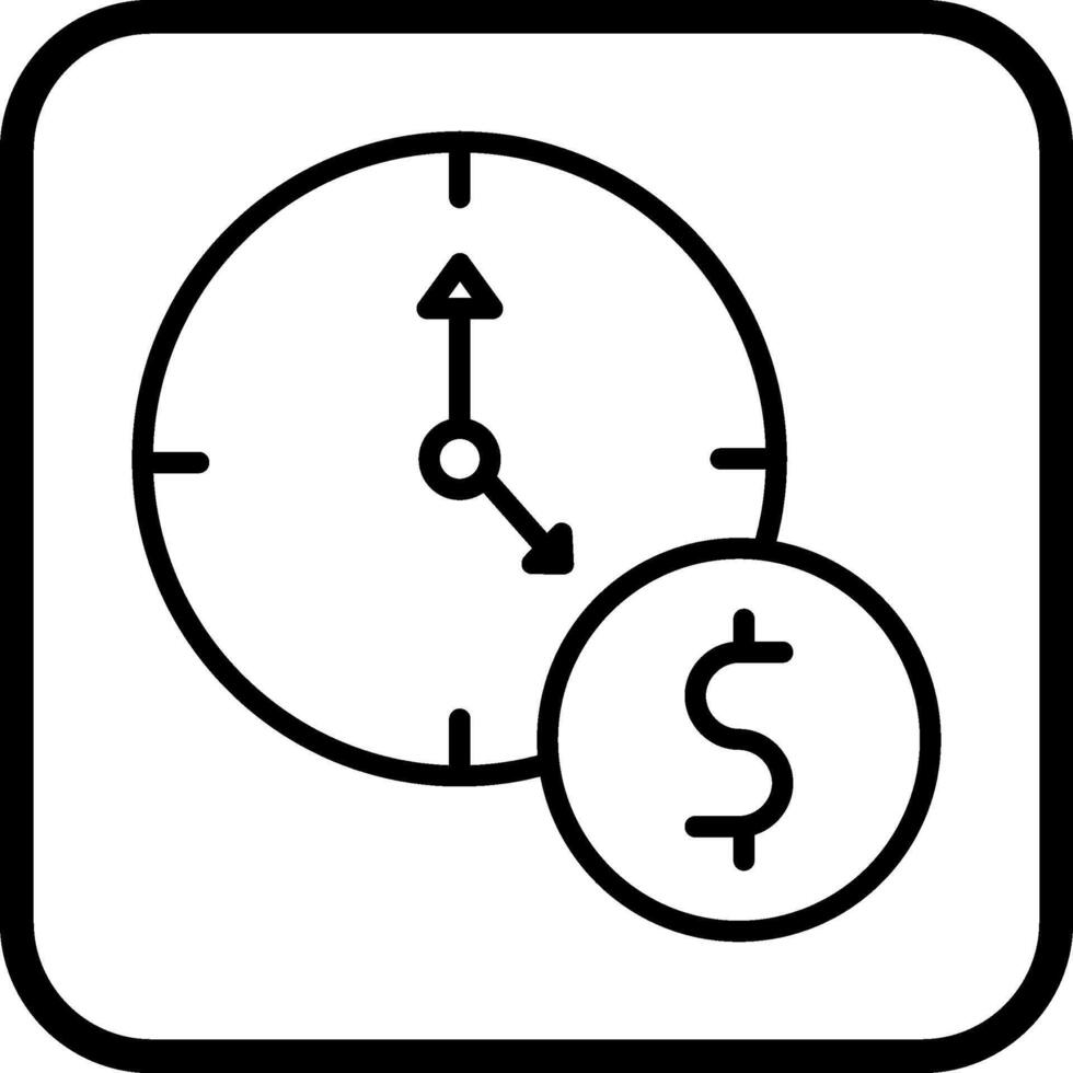 el tiempo es dinero vector icono