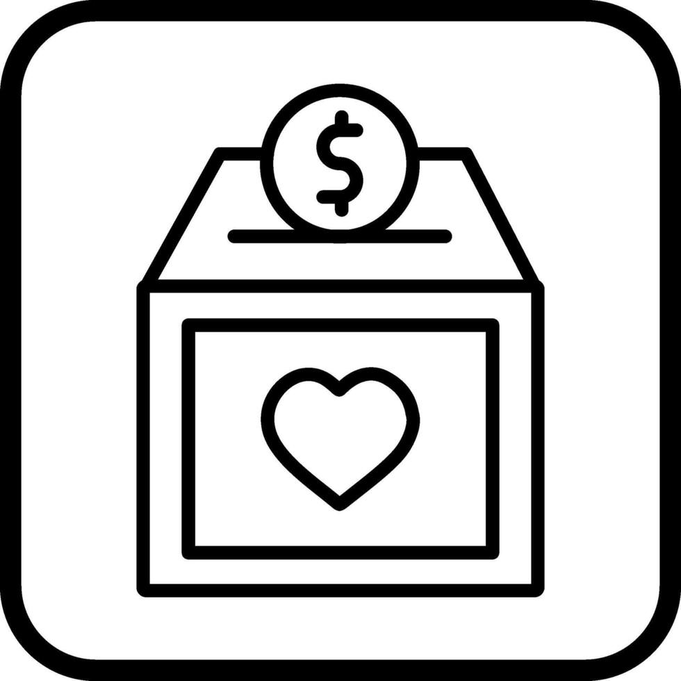 Charity Box Vector Icon