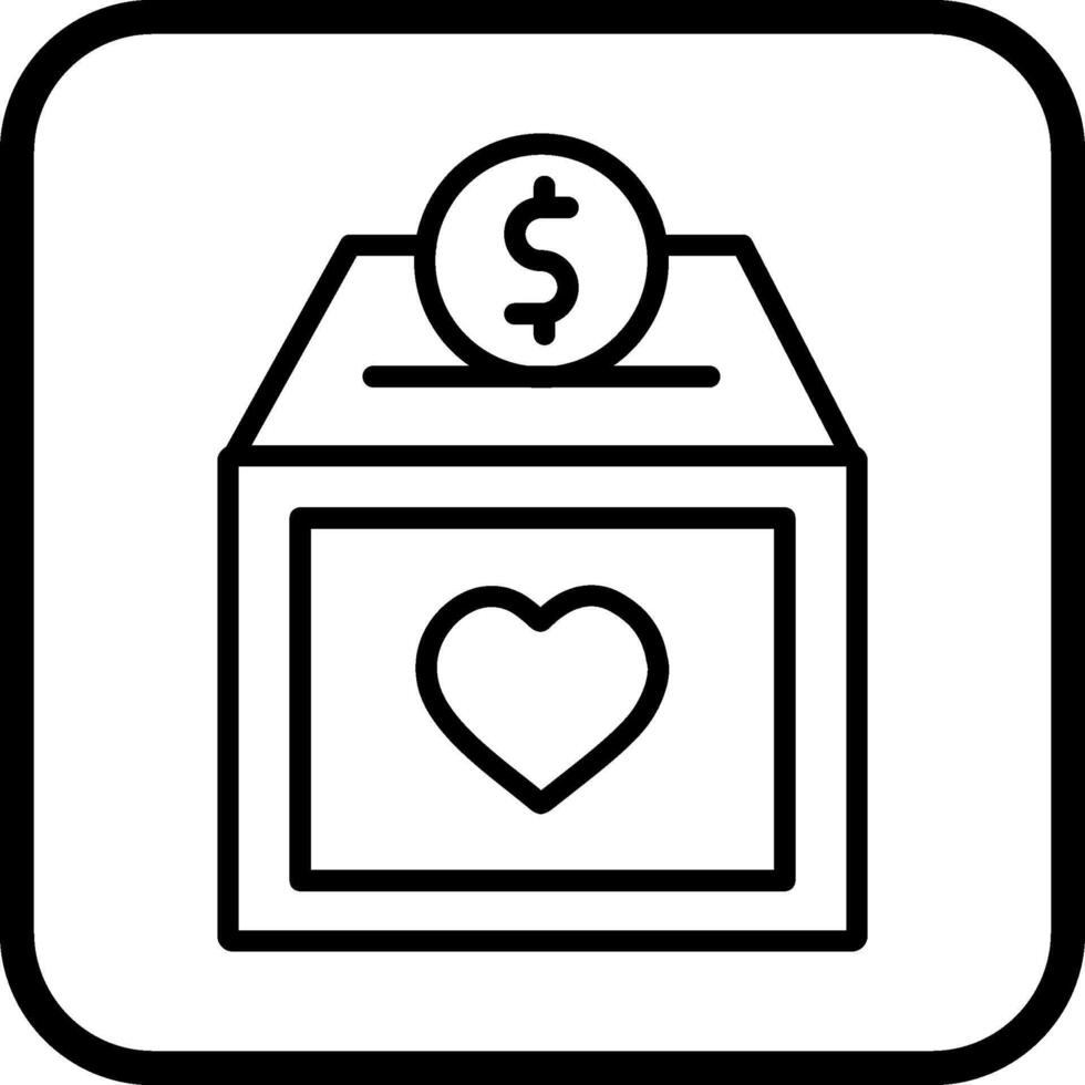 Charity Box Vector Icon