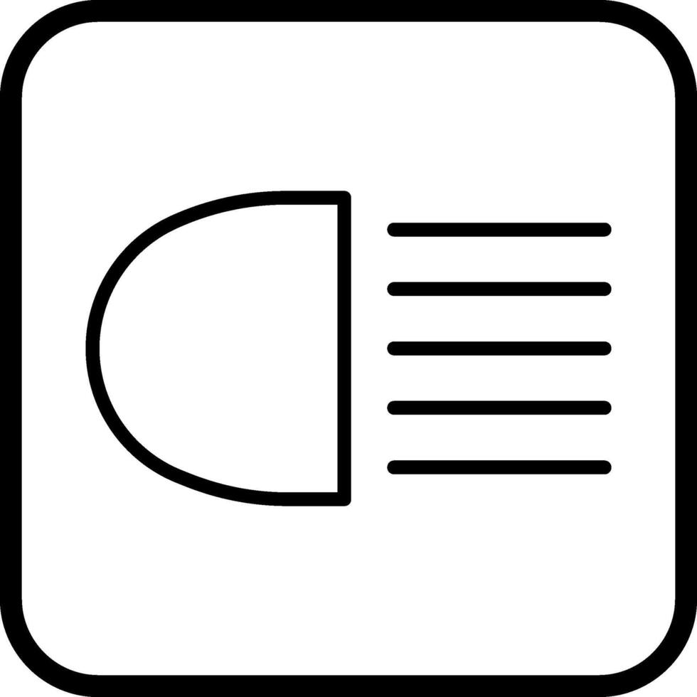 Headlight Vector Icon