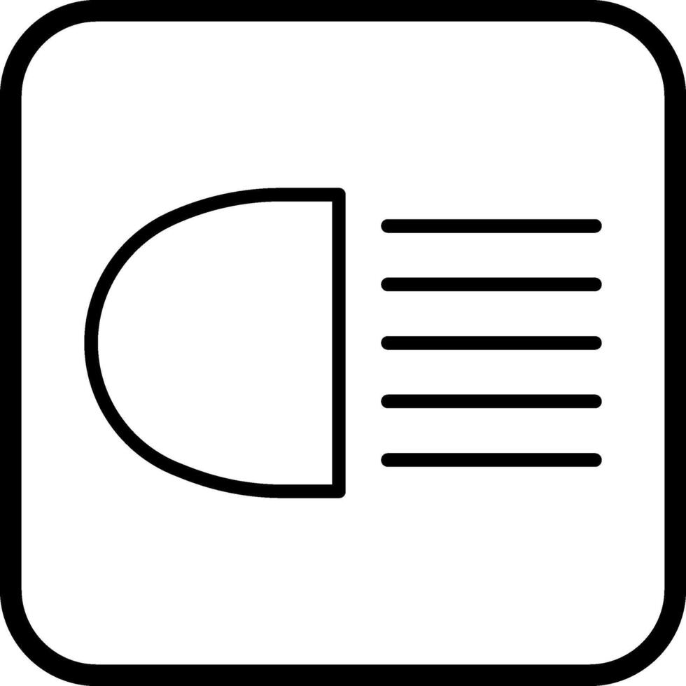 Headlight Vector Icon