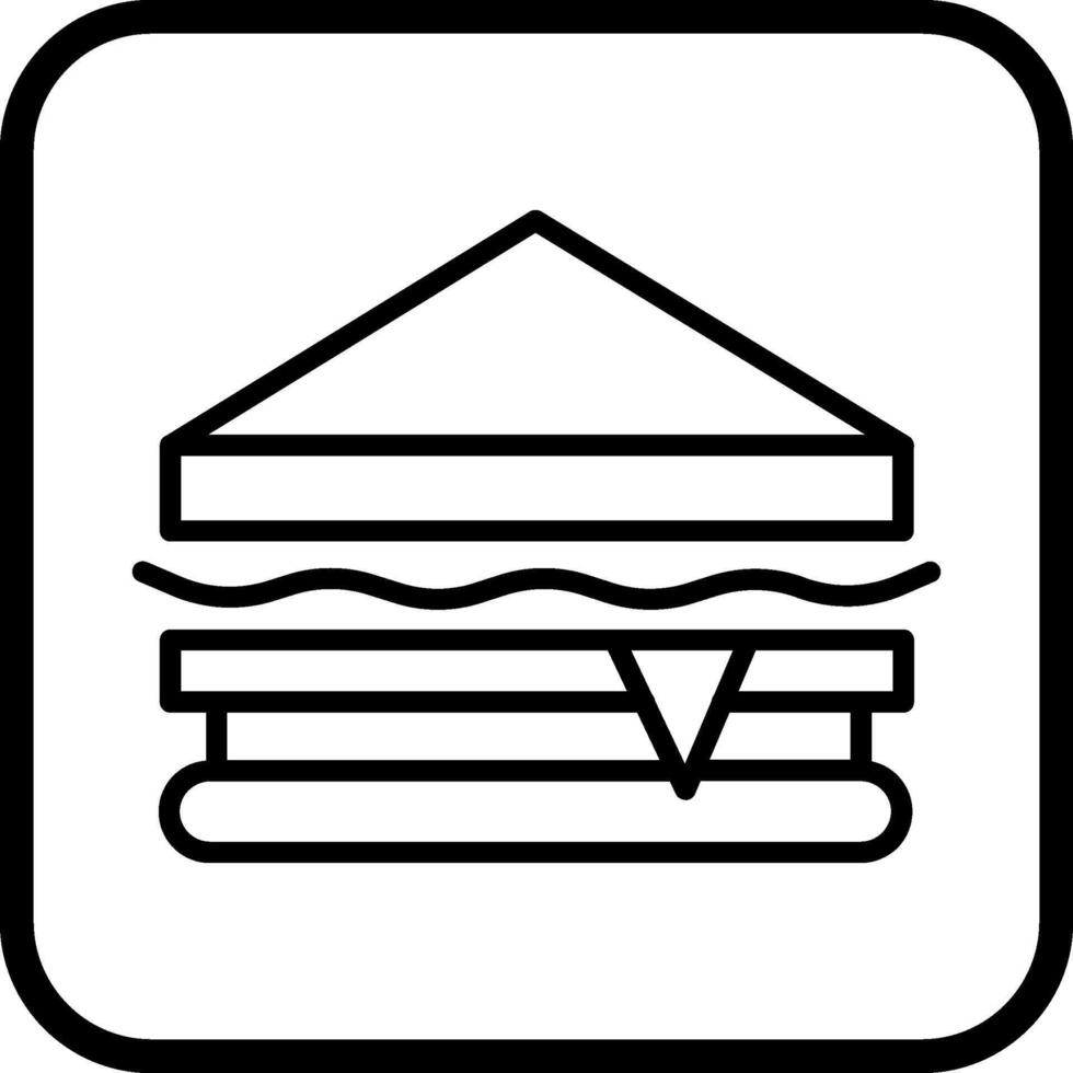 icono de vector de sándwich