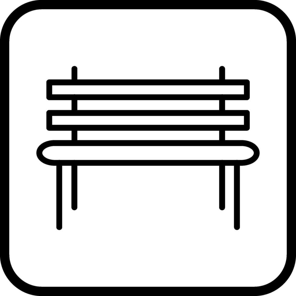 Garden Bench Vector Icon