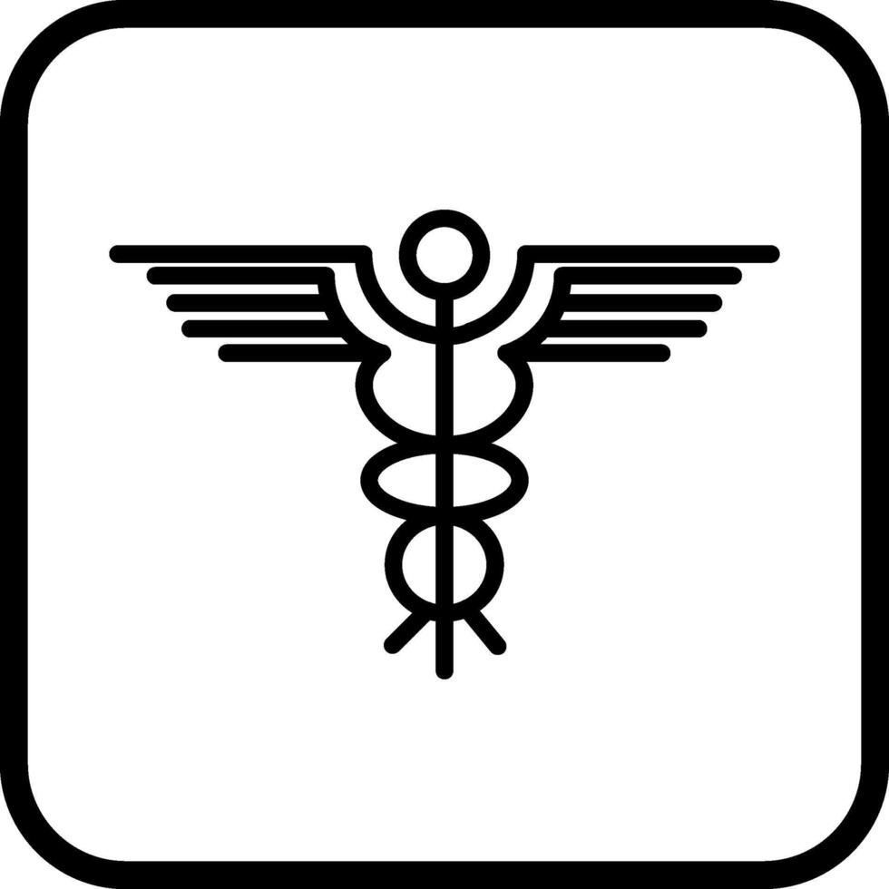 icono de vector de caduceo