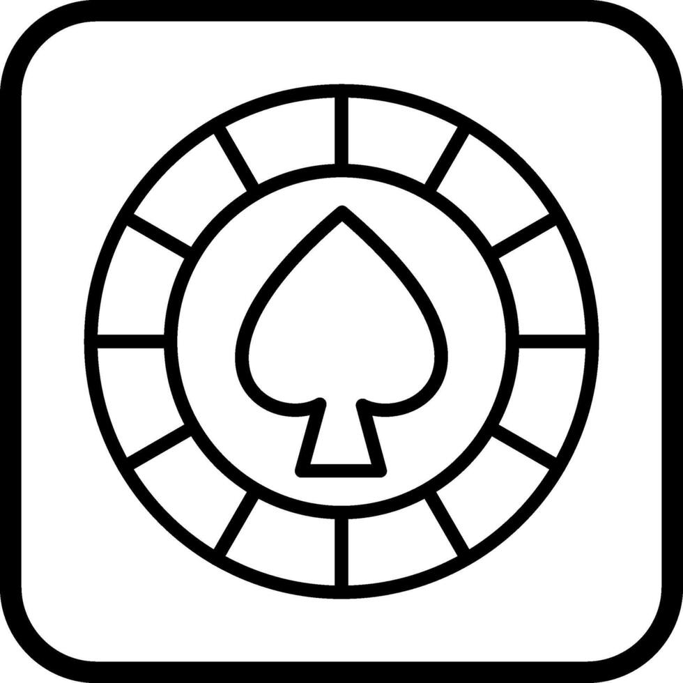 Spade Chip Vector Icon