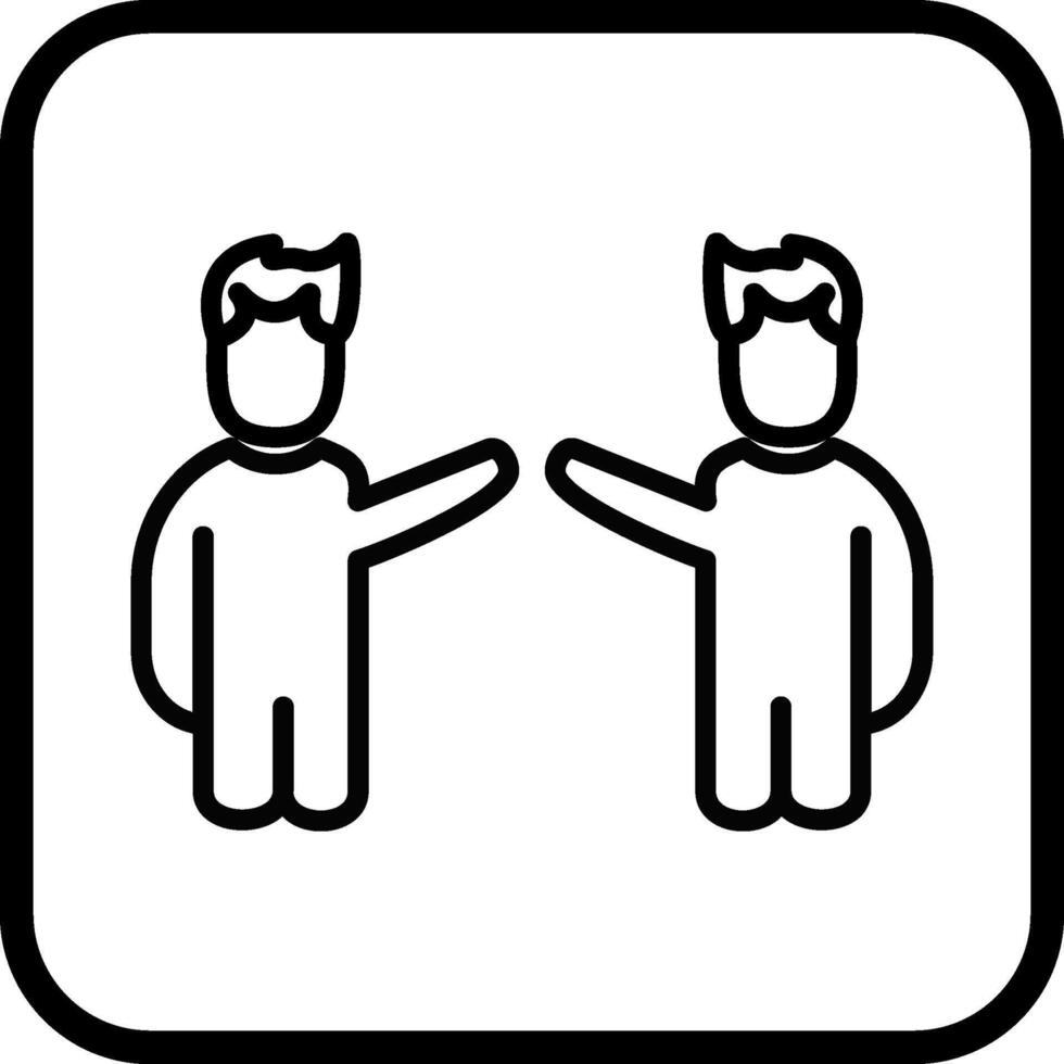 Waving to People I Vector Icon