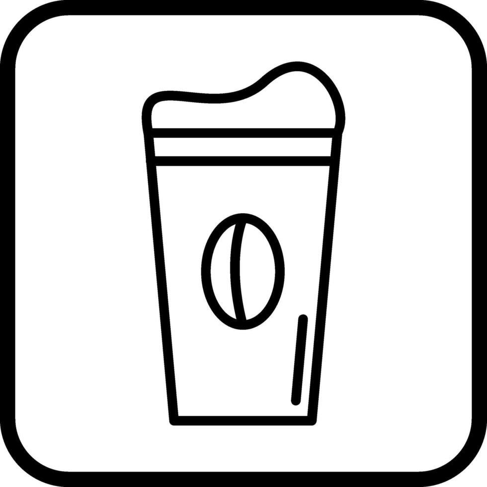 icono de vector de café con leche