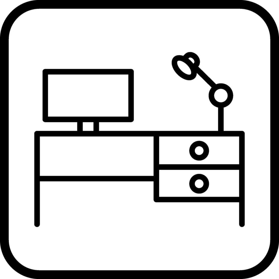 Study Desk I Vector Icon