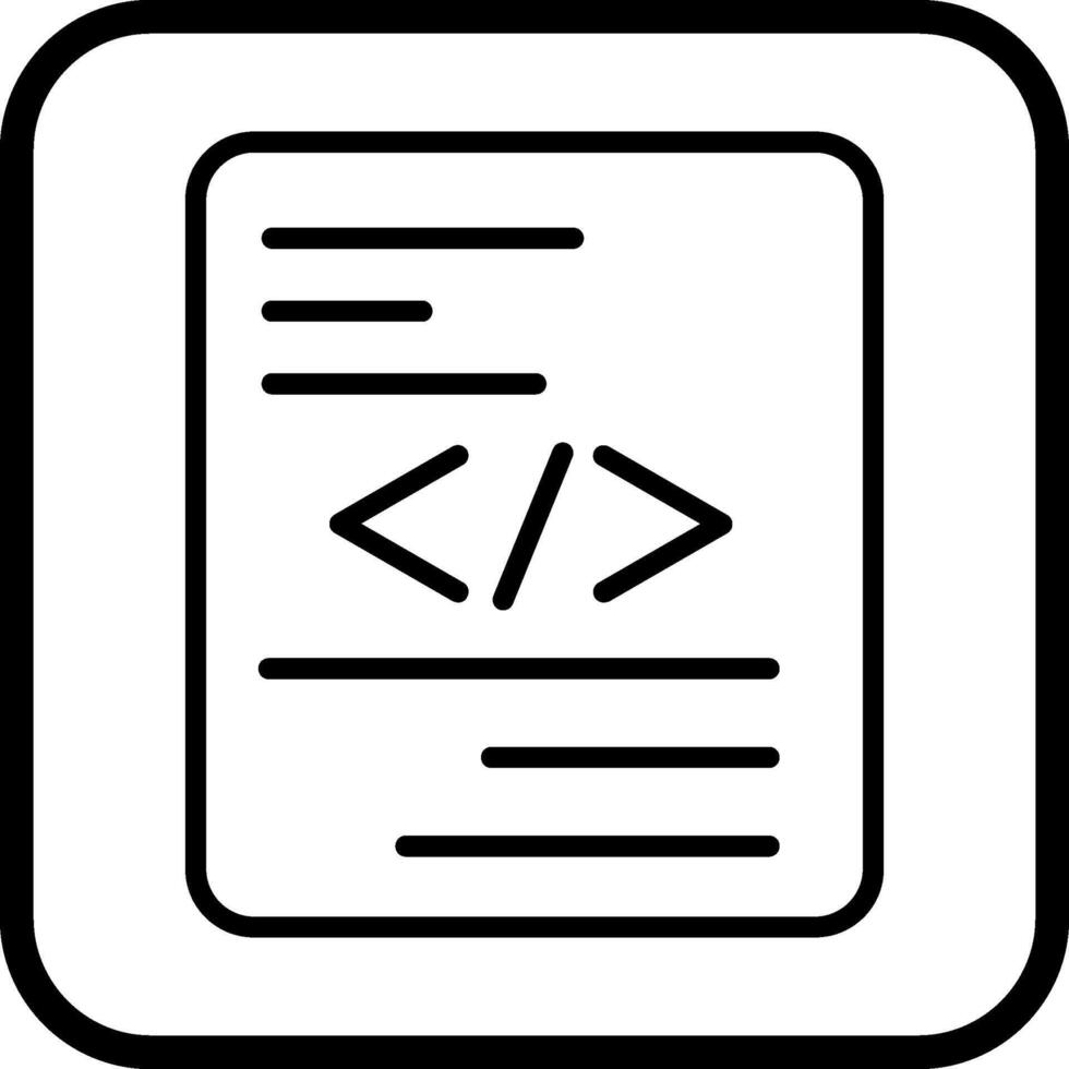 Piece of Code Vector Icon