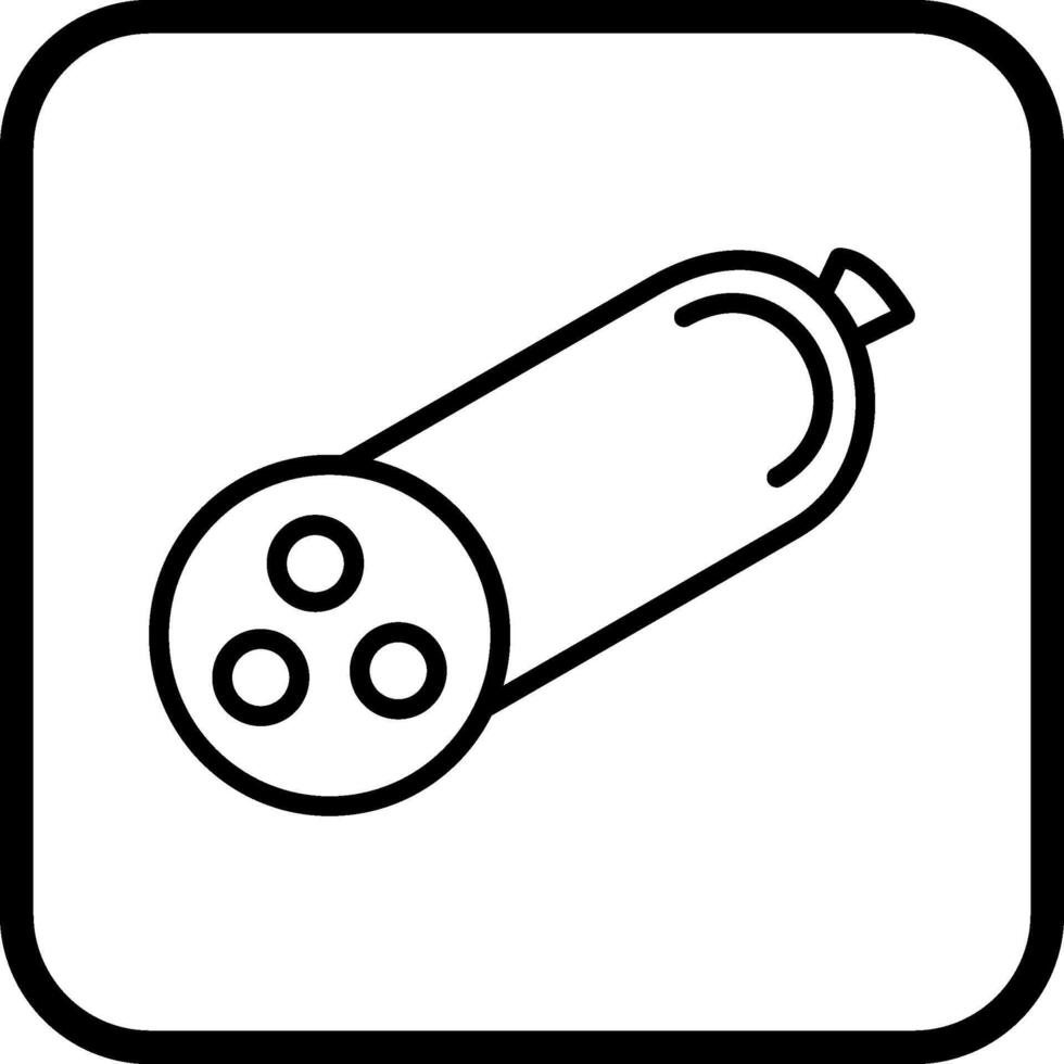 icono de vector de salame