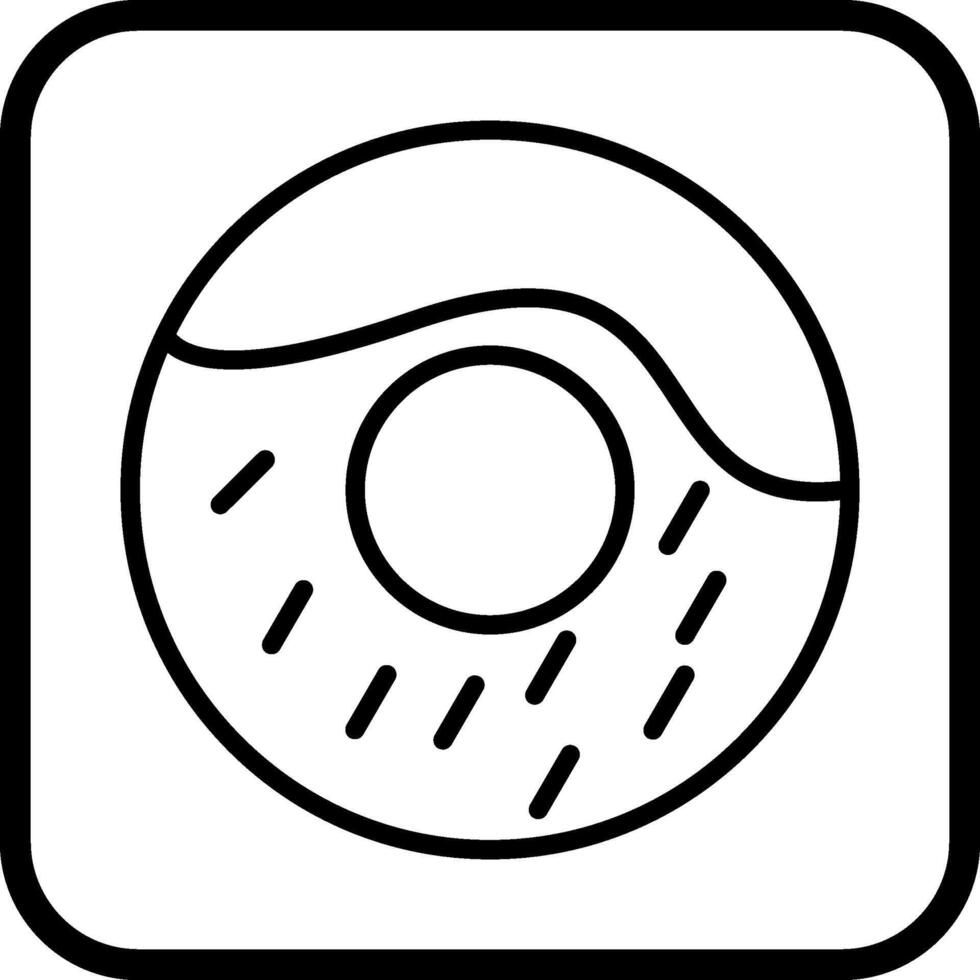 icono de vector de donut de crema