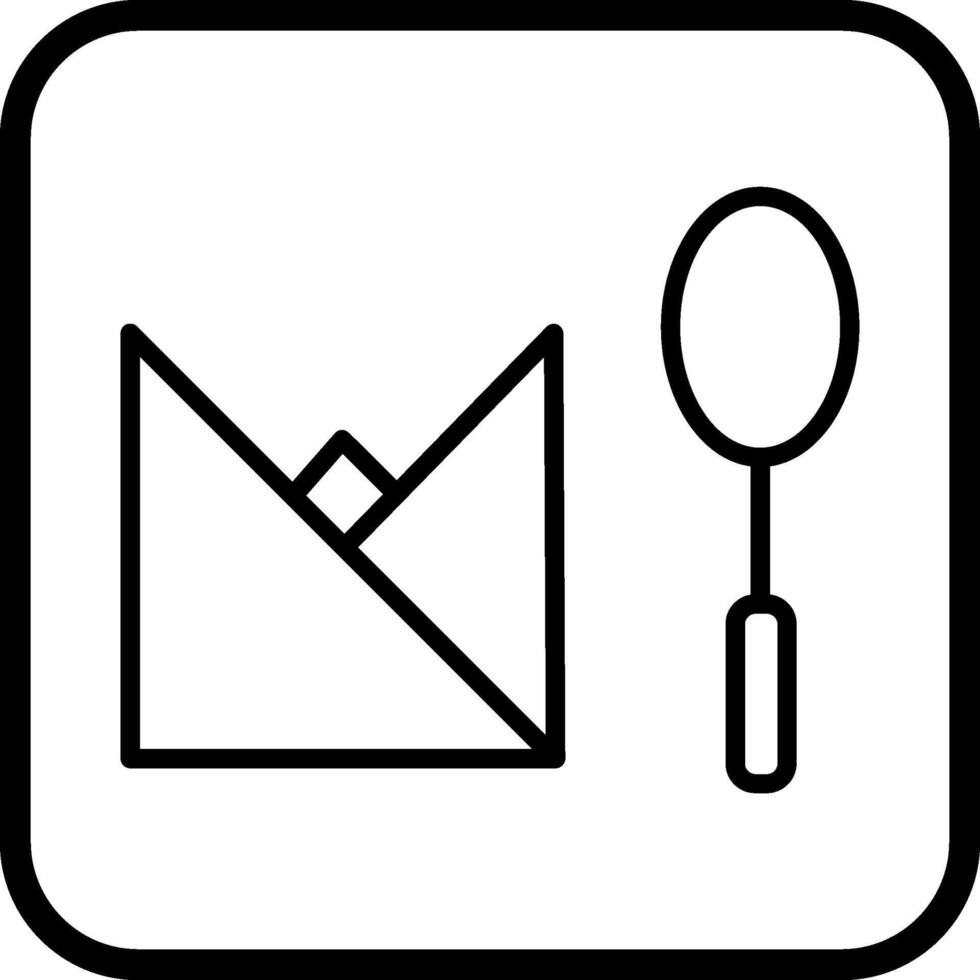 Spoon and Napkin Vector Icon