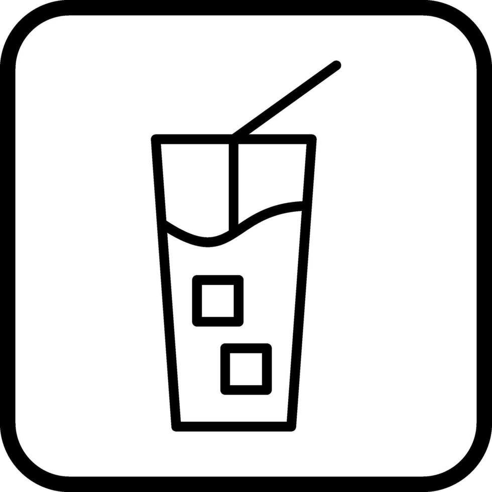 Iced Coffee Vector Icon